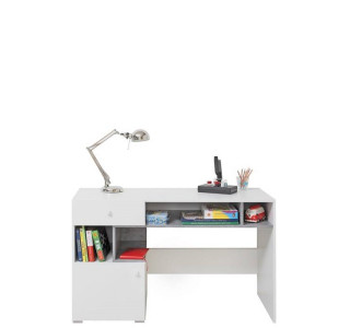 SKIP biela/betón 10, písací stolík