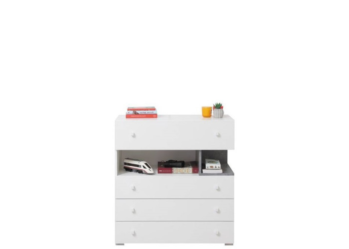 SKIP biela/betón 11, komoda SKIP biela/betón 11, komoda