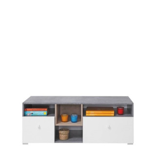 SKIP biela/betón/dub 09, TV stolík