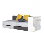 TIMI enigma 12A, jednolôžková posteľ s úložným priestorom 90x200 cm