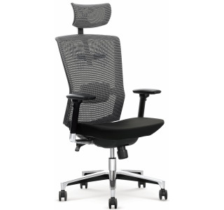 AMBASADOR sivo-čierna, kancelárske kreslo