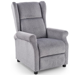 AGUSTIN sivé, polohovacie kreslo