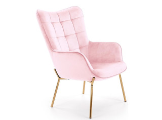 CASTEL 2 svetloružové, relaxačné kreslo
