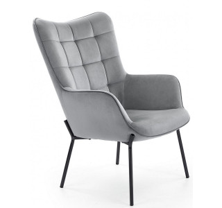 CASTEL sivé, relaxačné kreslo