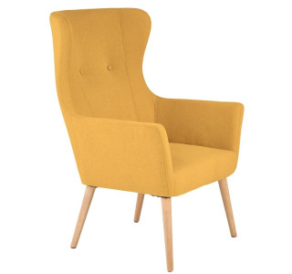 COTTO horčicové, relaxačné kreslo