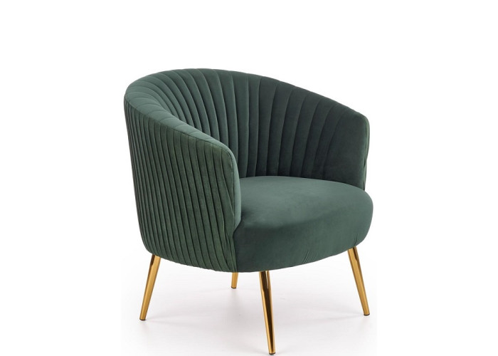 CROWN tmavozelené, relaxačné kreslo