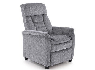 JORDAN sivé, polohovacie kreslo