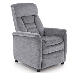 JORDAN sivé, polohovacie kreslo