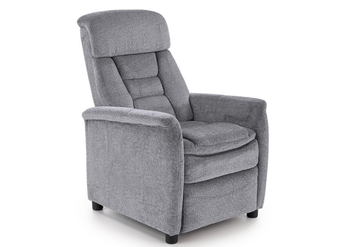 JORDAN sivé, polohovacie kreslo