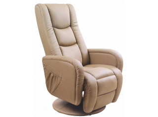 PULSAR béžové, masážne polohovacie kreslo