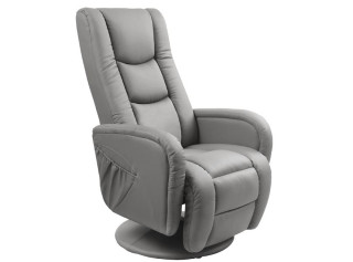 PULSAR sivé, masážne polohovacie kreslo