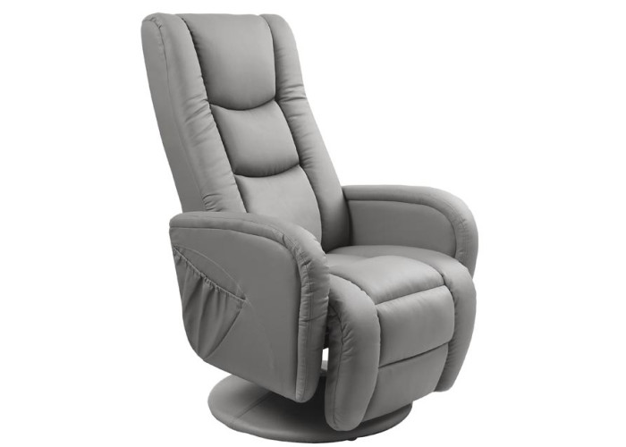 PULSAR sivé, masážne polohovacie kreslo