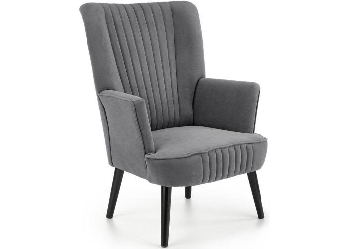 DELGADO sivé, relaxačné kreslo