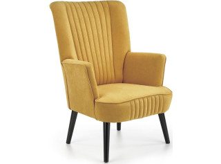 DELGADO horčicové, relaxačné kreslo