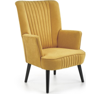 DELGADO horčicové, relaxačné kreslo