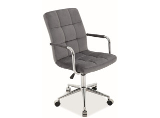 S-022 sivá zamatová látka, kancelárske kreslo