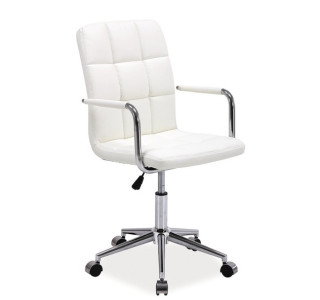 S-022 biela ekokoža, kancelárske kreslo