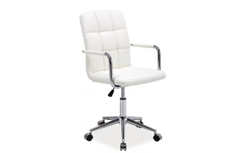 S-022 biela ekokoža, kancelárske kreslo