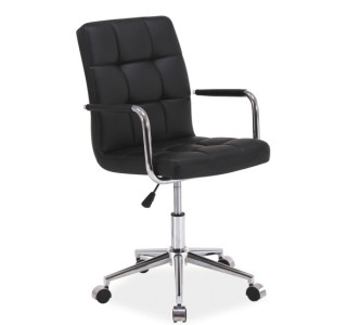 S-022 čierna ekokoža, kancelárske kreslo