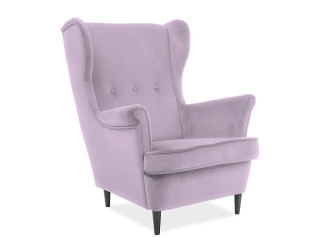 LADY zamatové ružové, relaxačné kreslo