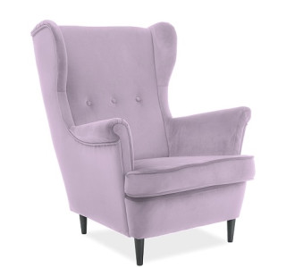LADY zamatové ružové, relaxačné kreslo