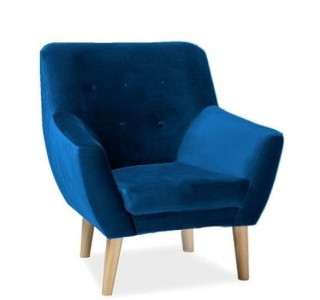 NORDIC 1 zamatové granátové, relaxačné kreslo