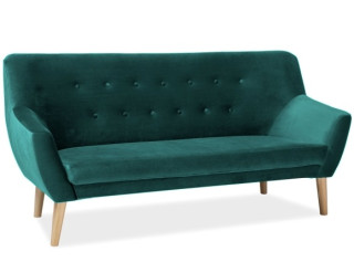 NORDIC 3 zamatové zelené, relaxačné dvojkreslo