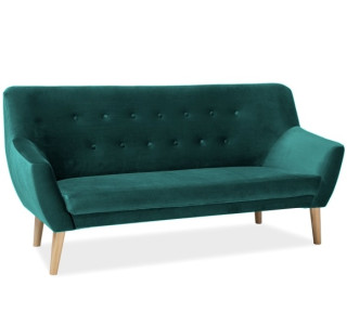 NORDIC 3 zamatové zelené, relaxačné dvojkreslo