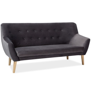 NORDIC 3 zamatové sivé, relaxačné dvojkreslo