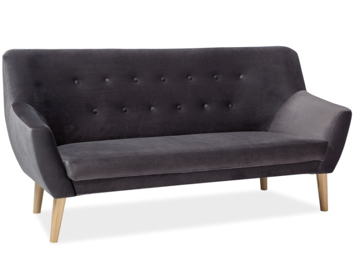 NORDIC 3 zamatové sivé, relaxačné dvojkreslo