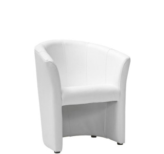 TM-1E biela ekokoža, relaxačné kreslo