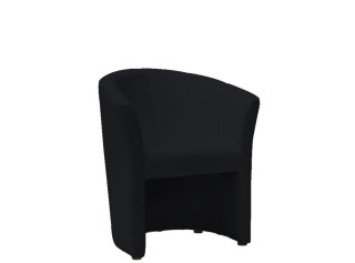 TM-1E čierna ekokoža, relaxačné kreslo