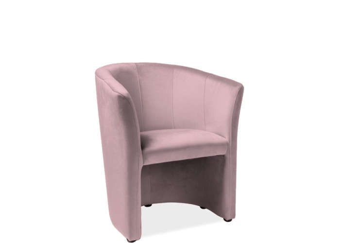 TM-1 zamatová ružová látka, relaxačné kreslo