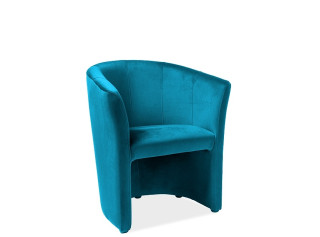 TM-1 zamatová tyrkysová látka, relaxačné kreslo