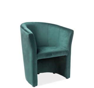 TM-1 zamatová zelená látka, relaxačné kreslo