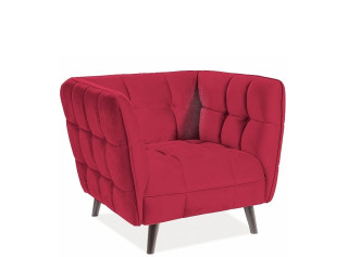 CASTELLO 1 zamatové bordové, relaxačné kreslo