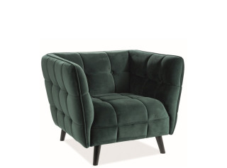 CASTELLO 1 zamatové zelené, relaxačné kreslo