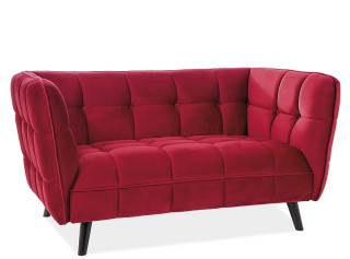 CASTELLO 2 zamatové bordové, relaxačné dvojkreslo