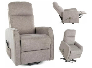 LETO BREGO béžové rozkladacie a polohovacie kreslo