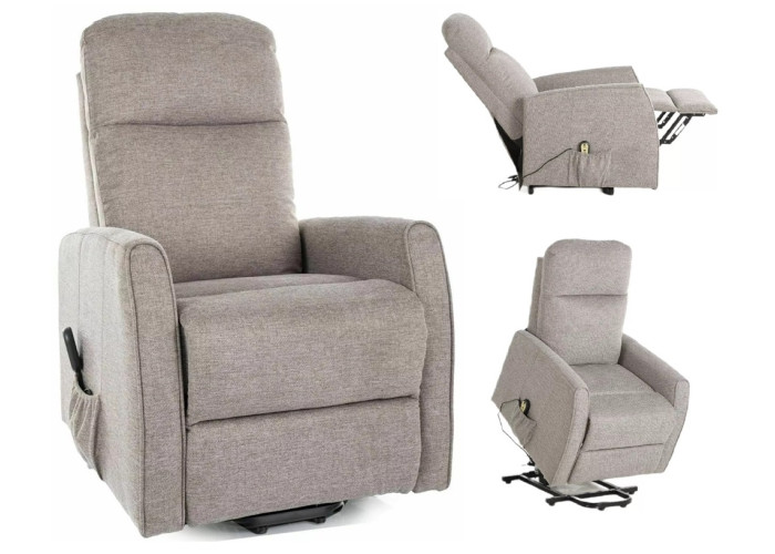 LETO BREGO béžové rozkladacie a polohovacie kreslo