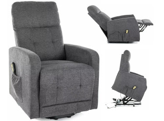 OTUS II BREGO tmavosivé rozkladacie a polohovacie kreslo