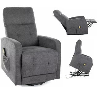 OTUS II BREGO tmavosivé rozkladacie a polohovacie kreslo