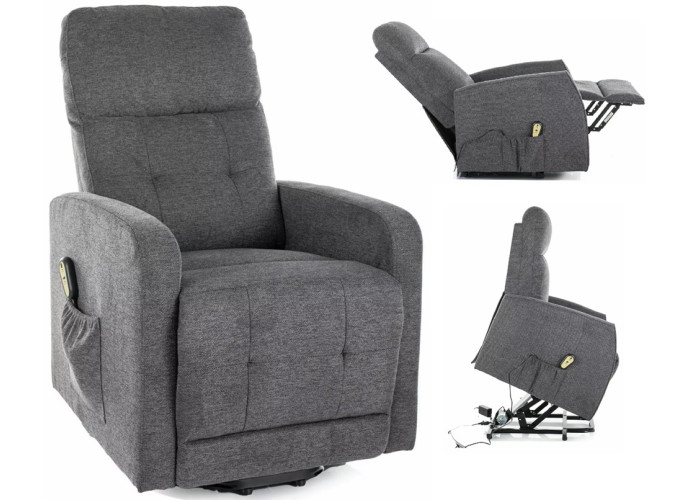 OTUS II BREGO tmavosivé rozkladacie a polohovacie kreslo