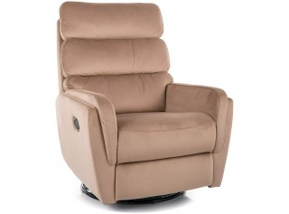 ARGOS VELVET béžové relaxačné polohovacie kreslo