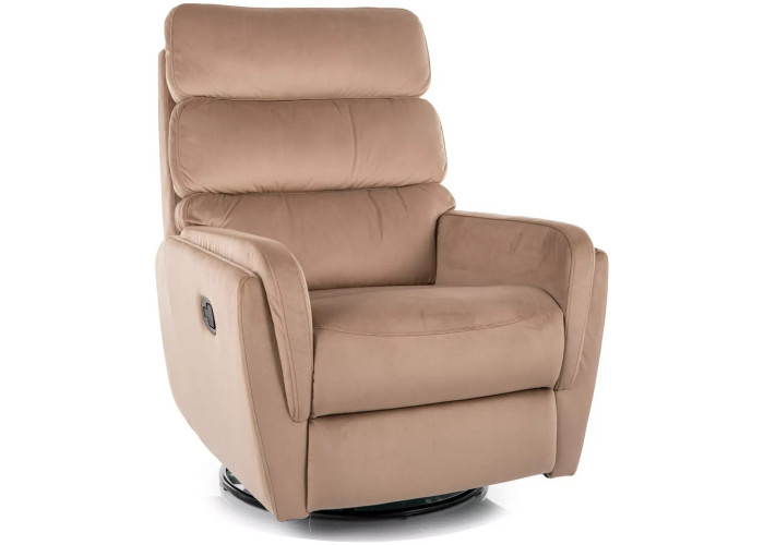 ARGOS VELVET béžové relaxačné polohovacie kreslo ARGOS VELVET béžové relaxačné polohovacie kreslo