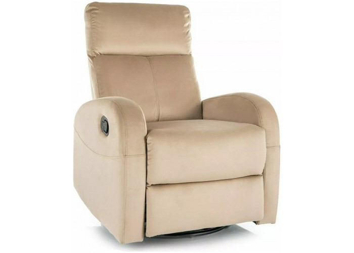 OLIMP VELVET béžové relaxačné polohovacie kreslo OLIMP VELVET béžové relaxačné polohovacie kreslo