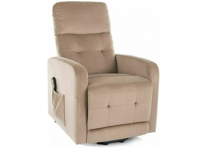 OTUS VELVET II béžové relaxačné polohovacie kreslo OTUS VELVET II béžové relaxačné polohovacie kreslo