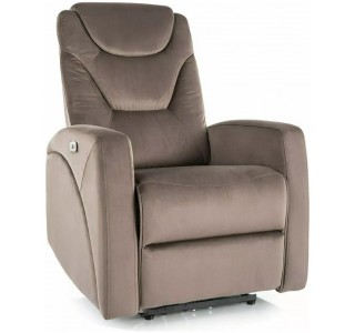 KRONOS VELVET cappuccino relaxačné polohovacie kreslo