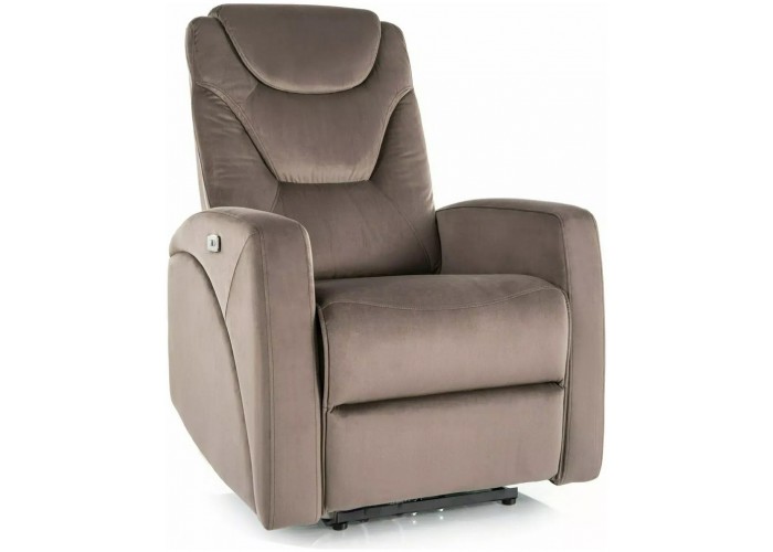 KRONOS VELVET cappuccino relaxačné polohovacie kreslo KRONOS VELVET cappuccino relaxačné polohovacie kreslo