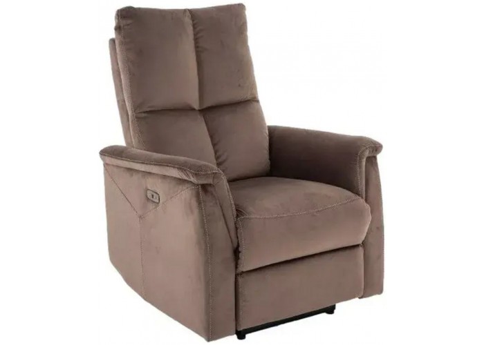 NEPTUN VELVET cappuccino relaxačné polohovacie kreslo
